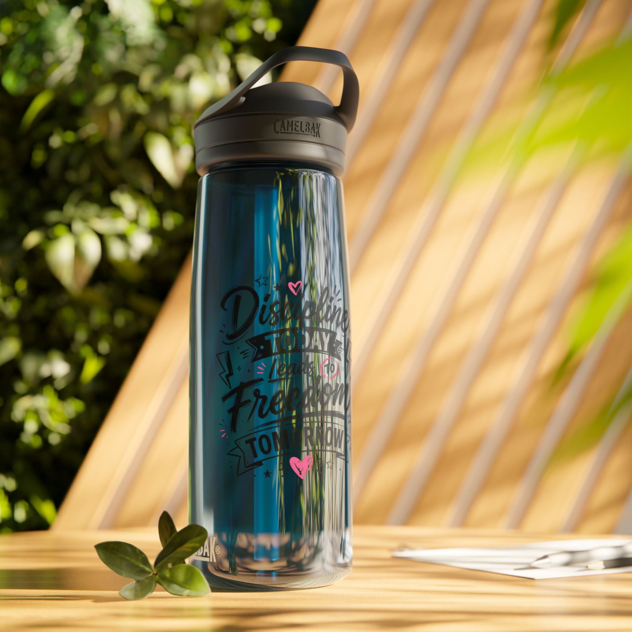 Discipline Today Leads to Freedom Tomorrow Water Bottle – Motivational CamelBak Eddy® 20/25oz