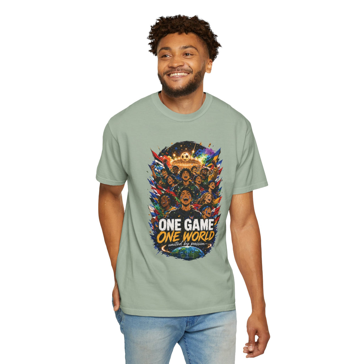 One Game One World Soccer T Shirt International Football Graphic Tee