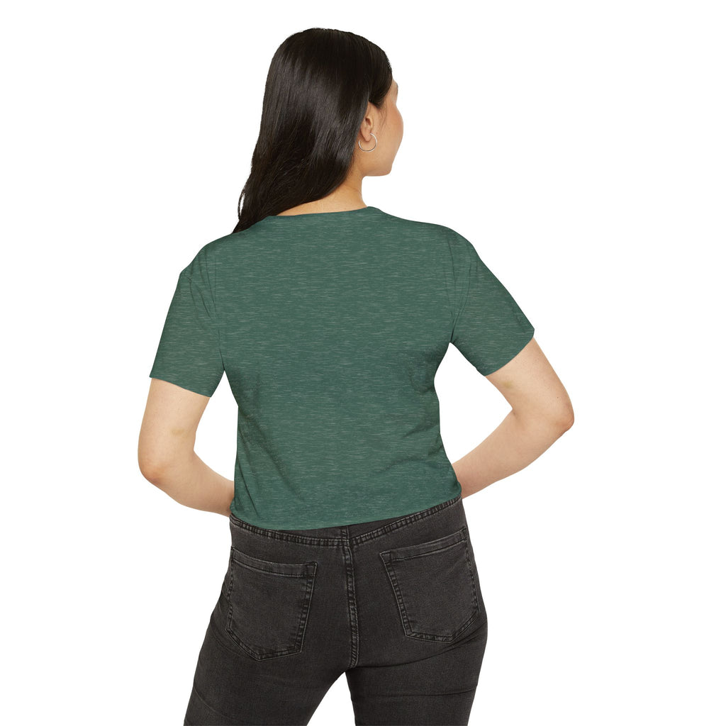 Women's Crop Top — Cute Pink Hoodie Girl Drinking Boba Illustration