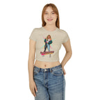 I'm Unstoppable! Women's Baby Tee - Empowering Retro Graphic Crop Top