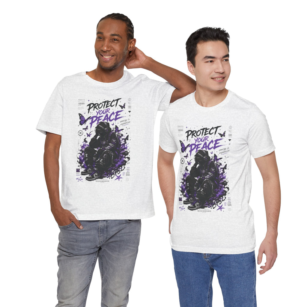 Protect Your Peace T-Shirt — Gothic Butterfly Graphic Tee