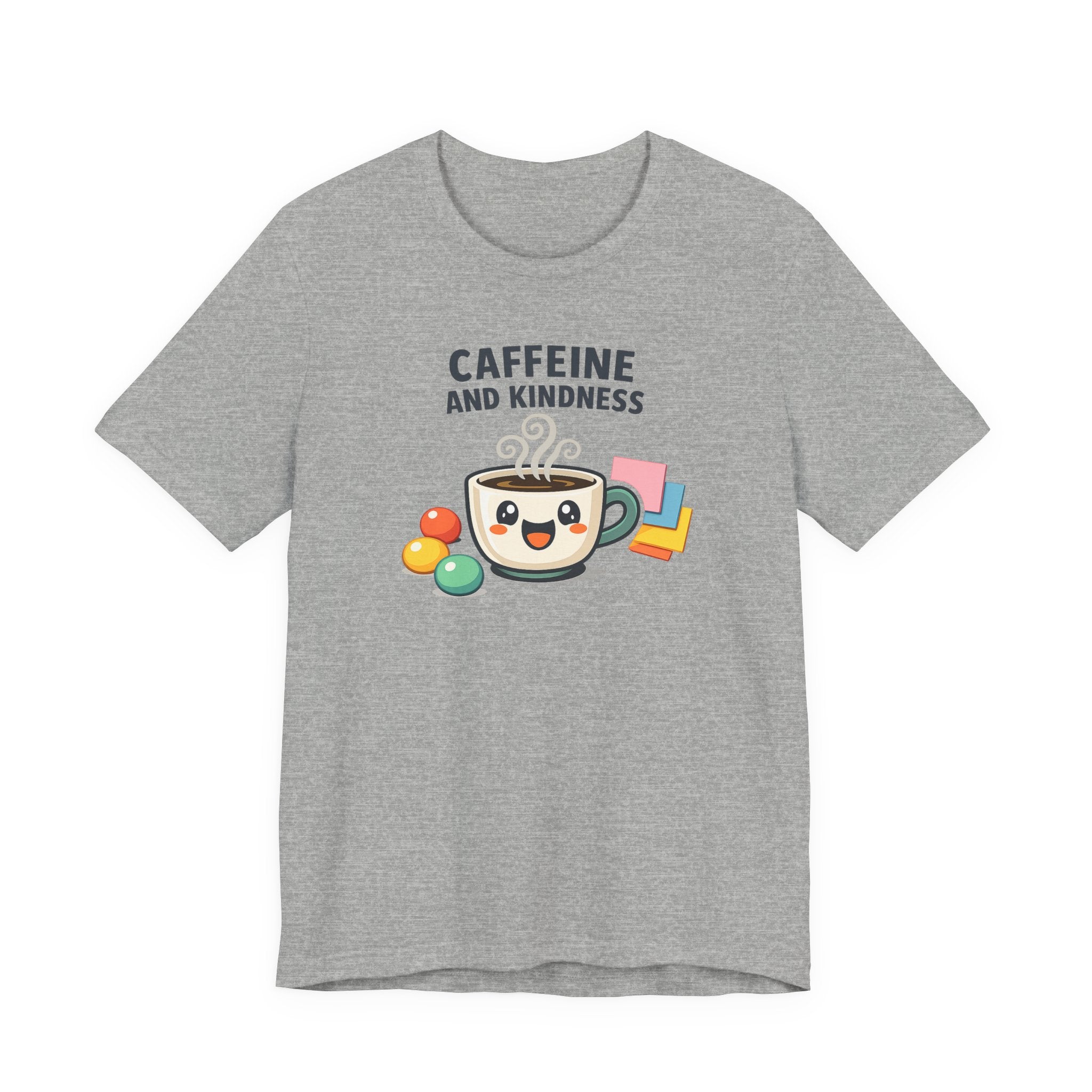 Caffeine and Kindness T-Shirt - Casual Coffee Graphic Tee