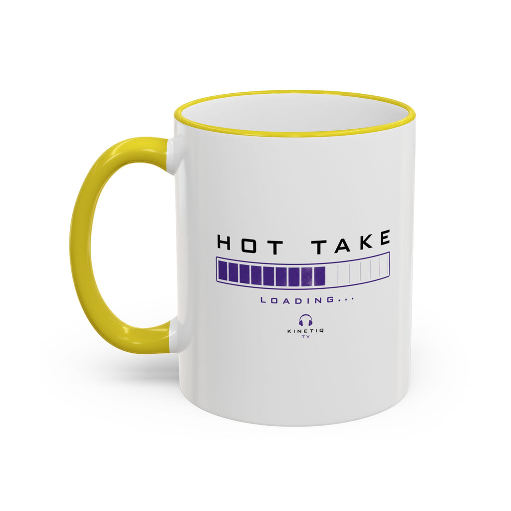 Hot Take Loading Mug — Funny Progress Bar Accent Rim & Handle Tea Coffee Cup