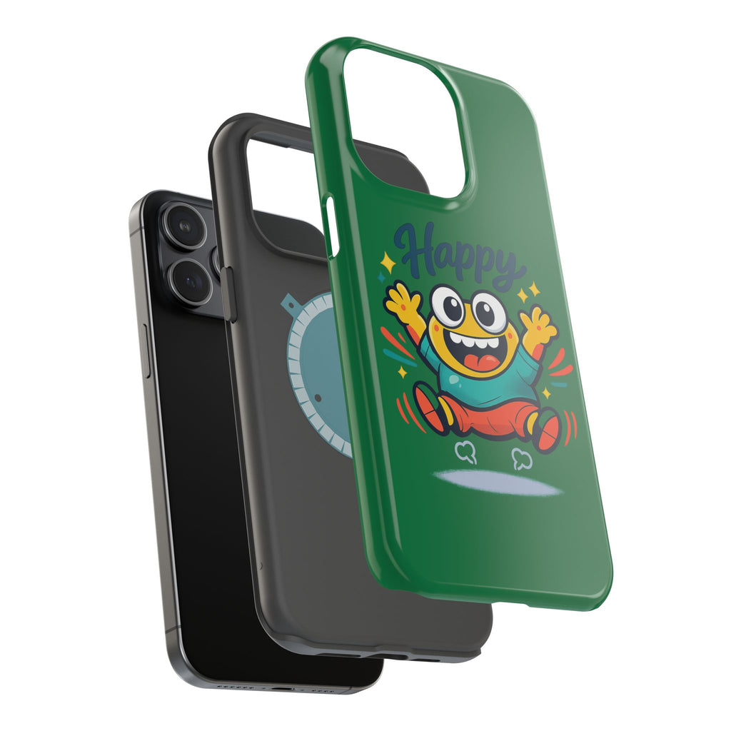 Happy Monster Magnetic Protective Phone Case Green