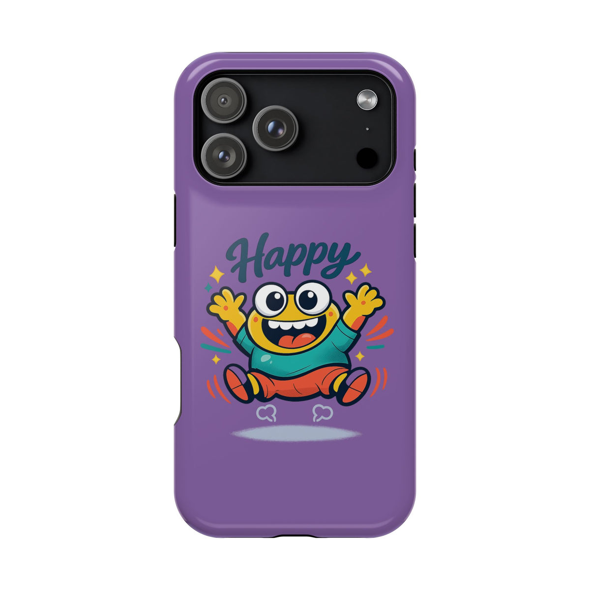 Happy Monster Magnetic Protective Phone Case Purple