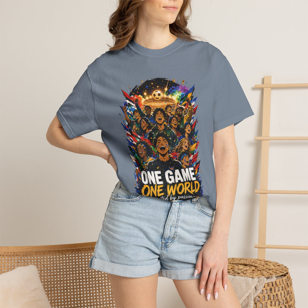 One Game One World Soccer T-Shirt — International Football Fans Graphic Tee