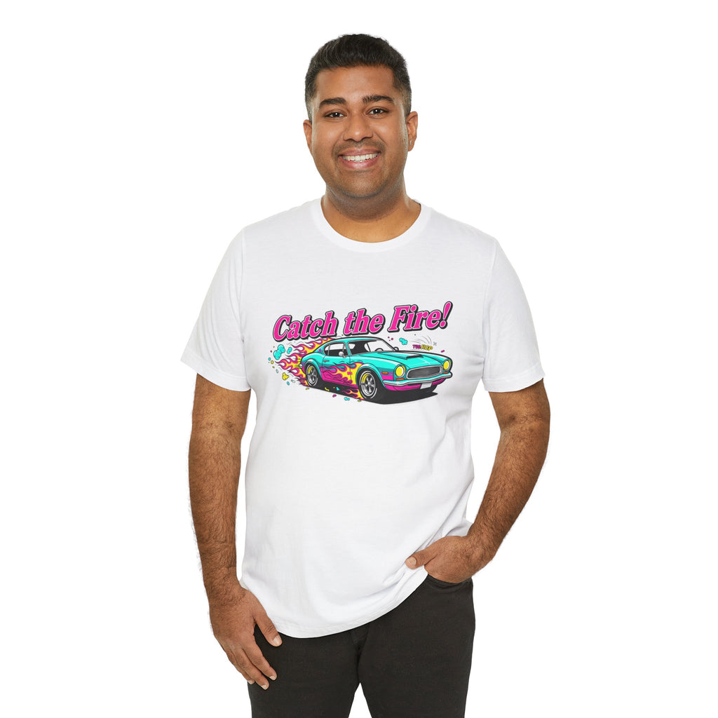 Retro Cartoon Dragster T-Shirt – Vintage Racing Flame Graphic Tee