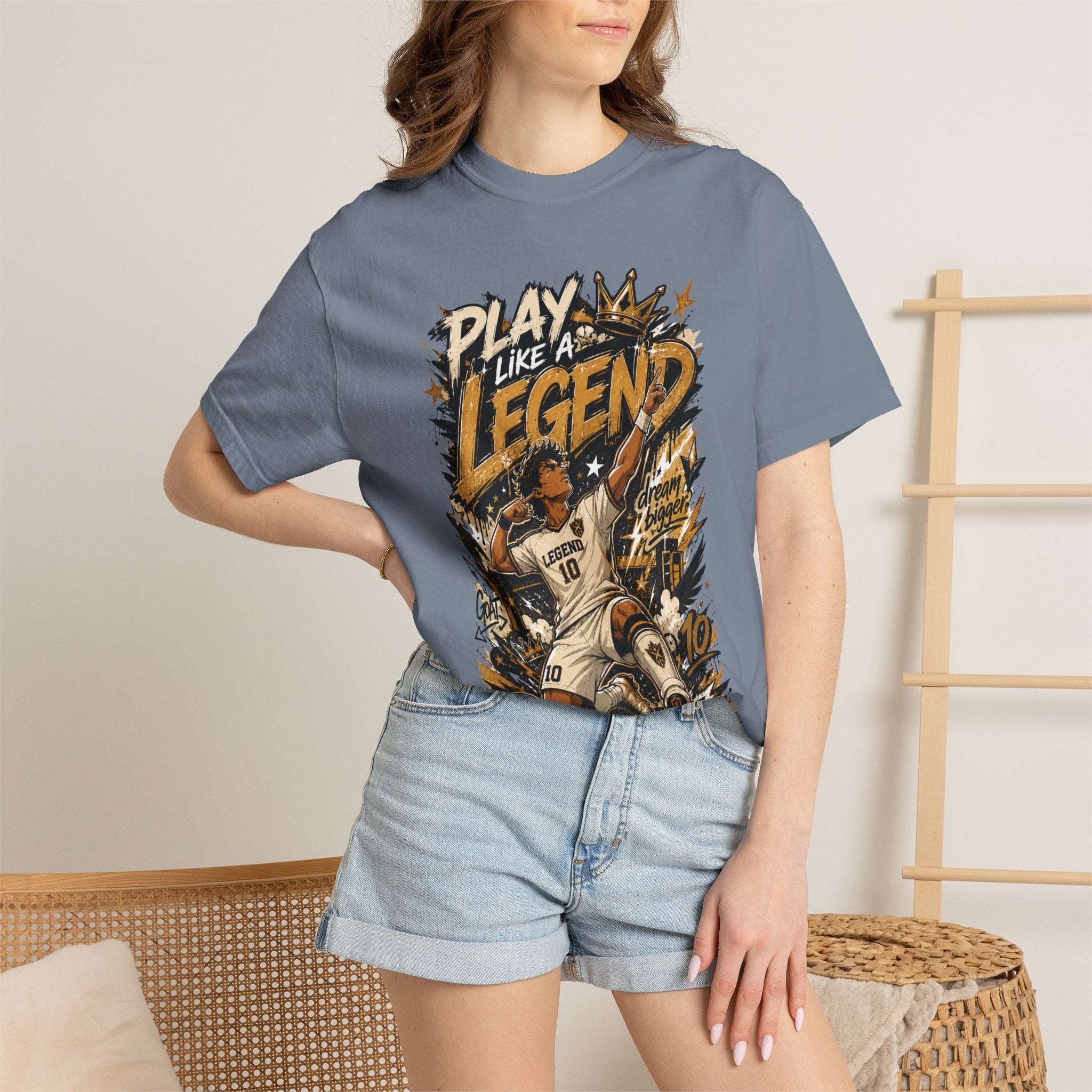 Play Like a Legend Soccer T-Shirt — Vintage Goal Celebration Graphic Tee