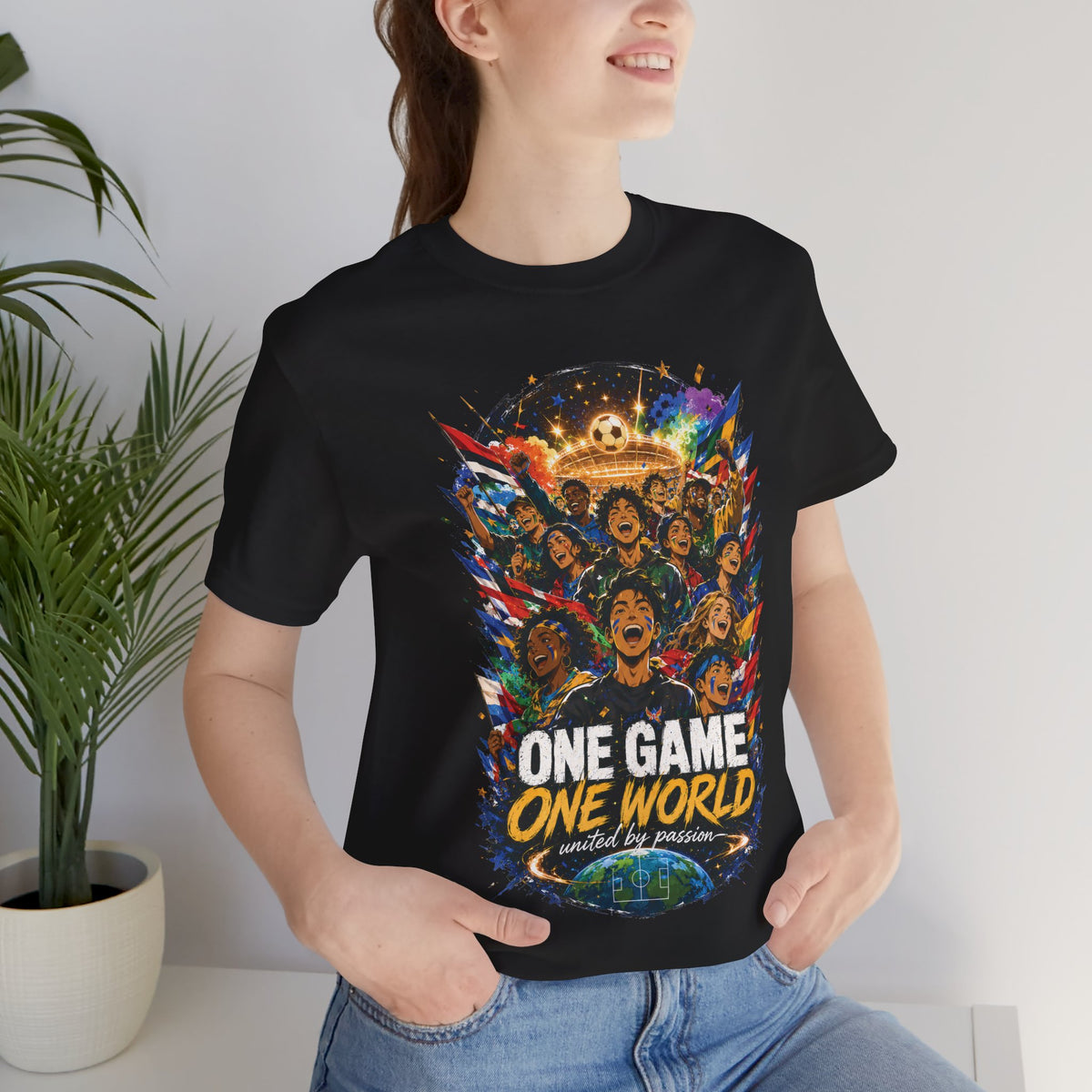 One Game One World Soccer Graphic T Shirt