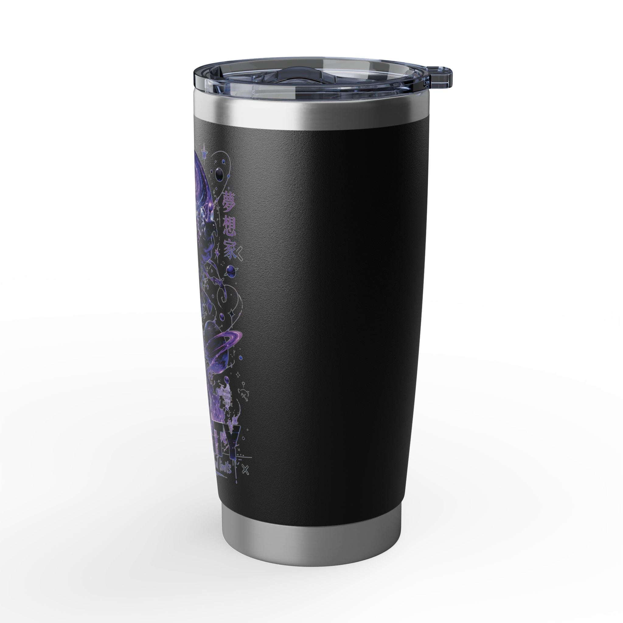 Galaxy Astronaut 20oz Tumbler — "Your Mind Creates Reality" Space Travel Insulated Cup