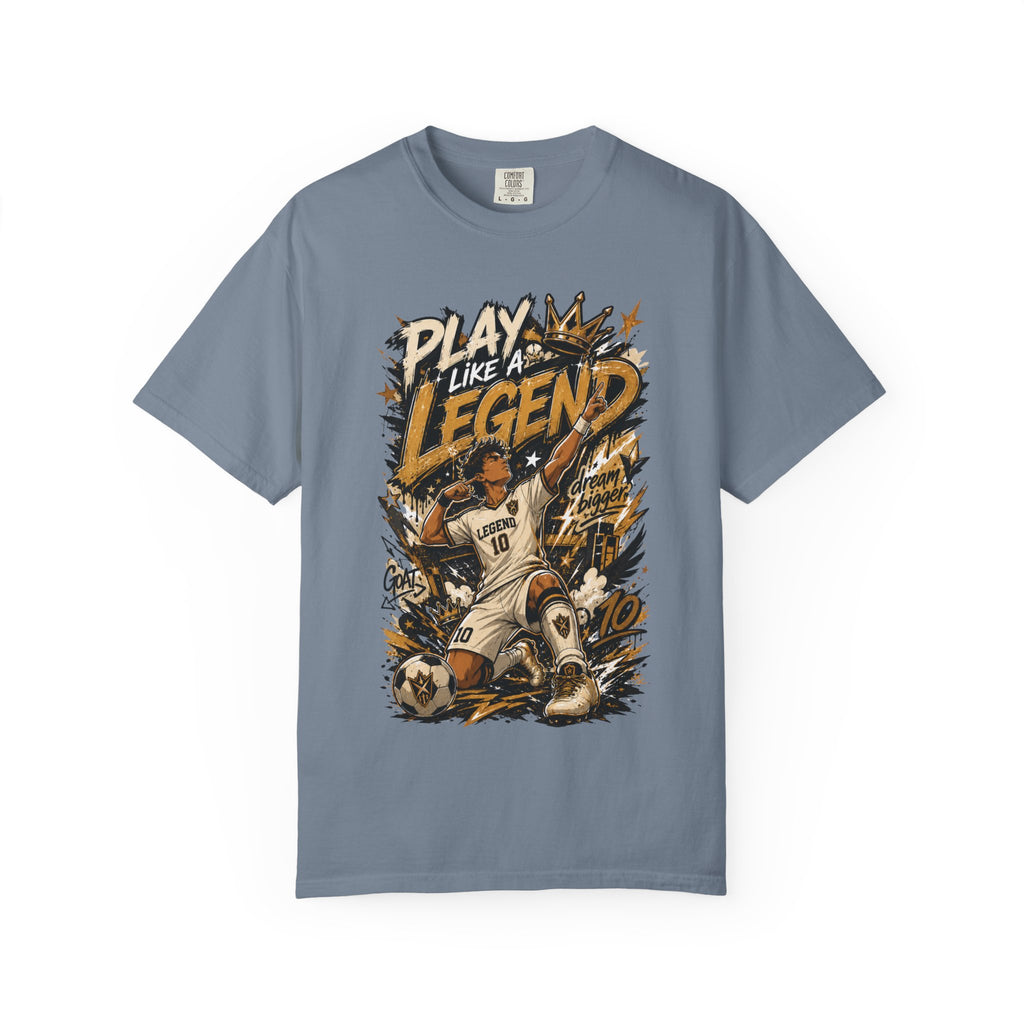 Play Like a Legend Soccer T-Shirt — Vintage Goal Celebration Graphic Tee