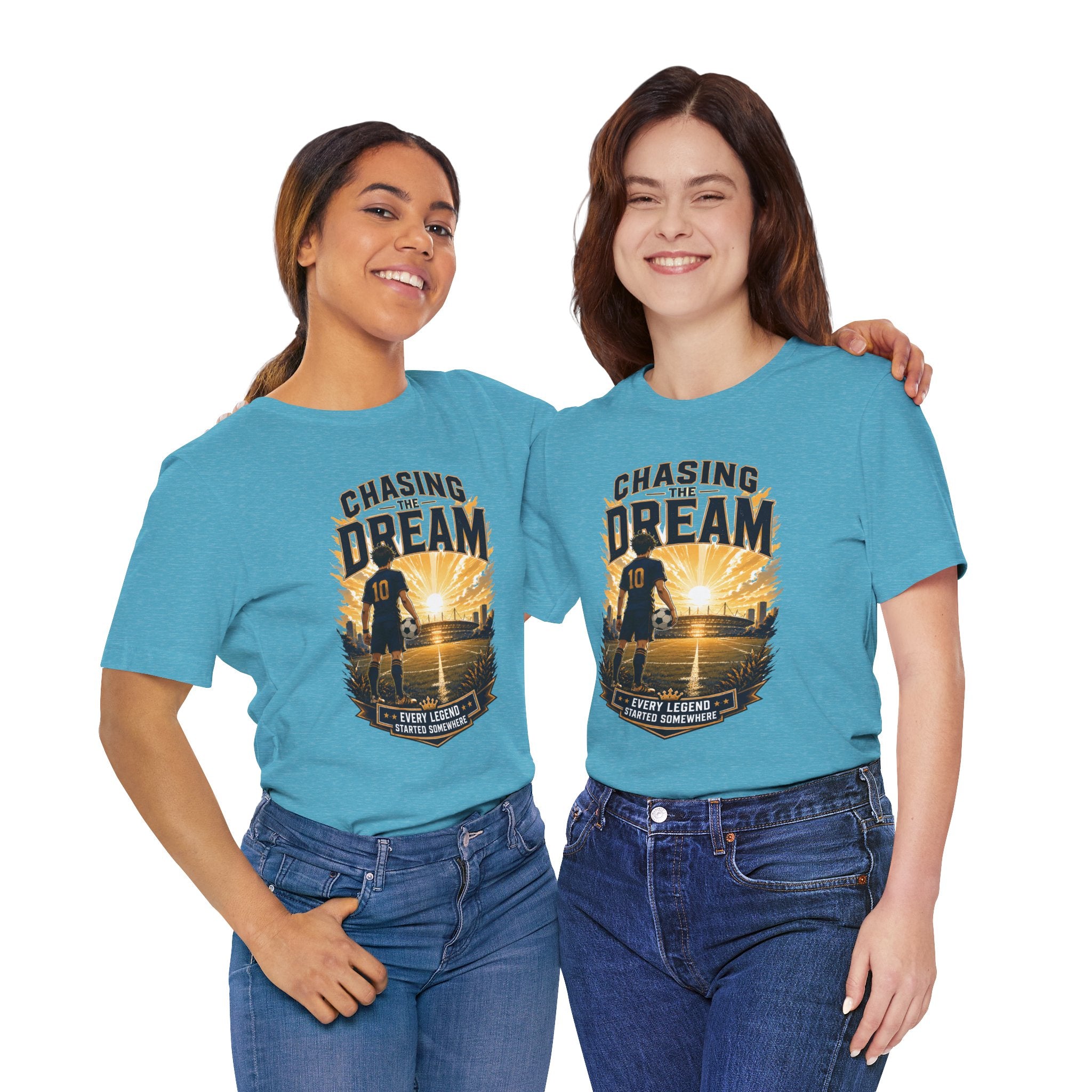 Soccer Tee — "Chasing the Dream" Inspirational Soccer Shirt