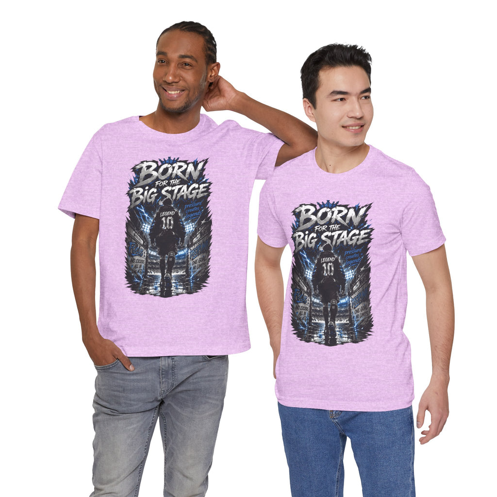 Soccer Player T‑Shirt — "Born for the Big Stage" Football Match Tee