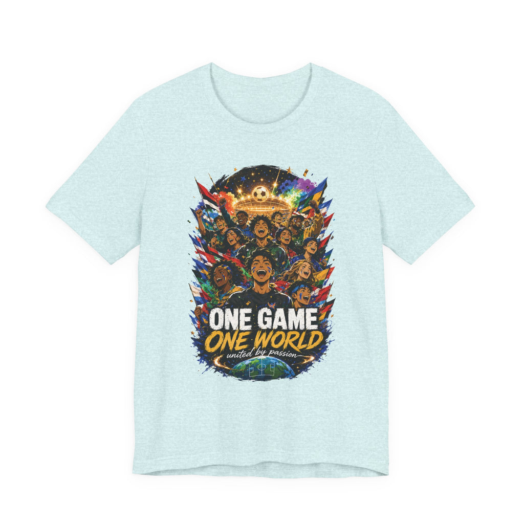 Soccer Graphic Tee - "One Game One World" Graphic T-Shirt