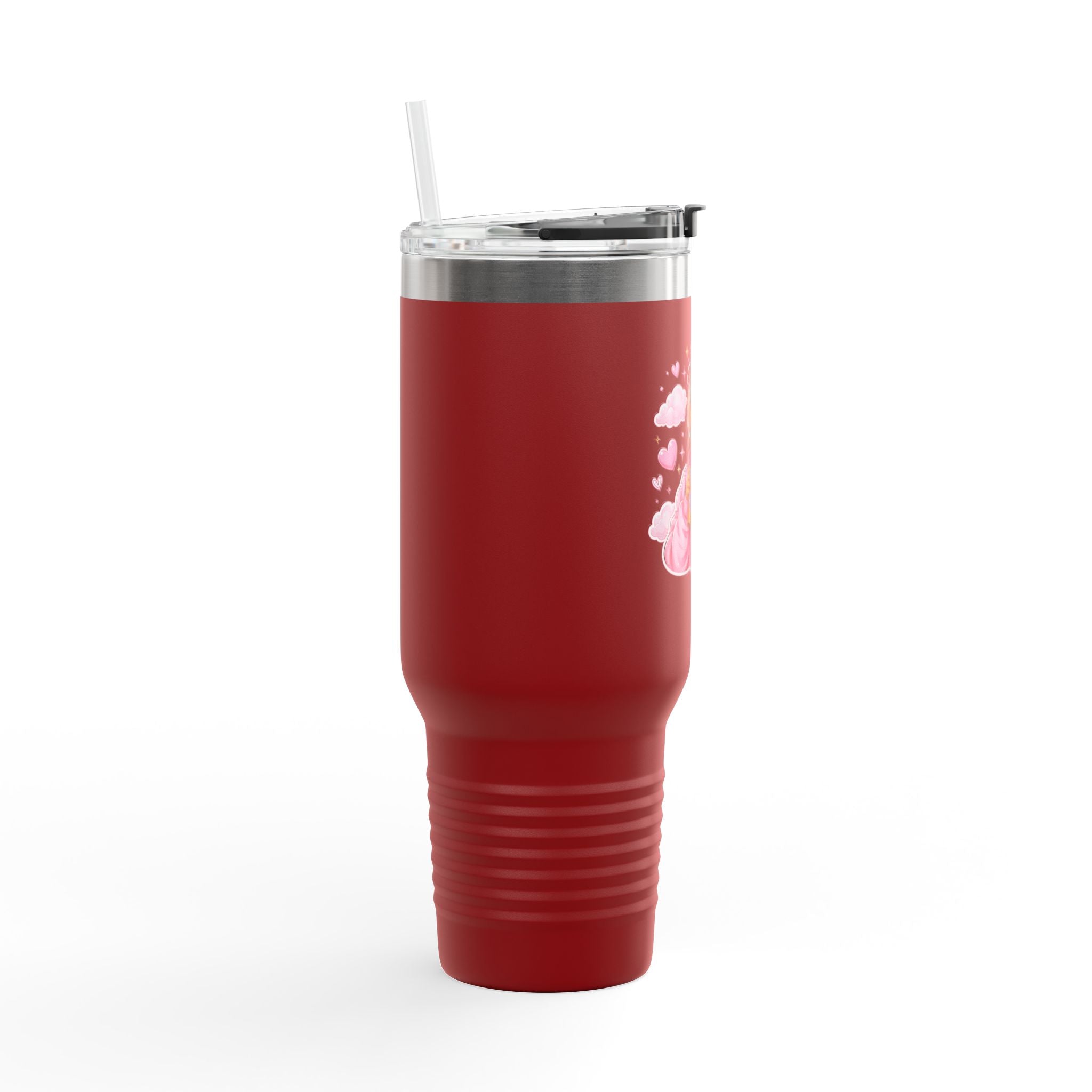 Cozy Pink Hoodie Girl 40oz Insulated Travel Mug