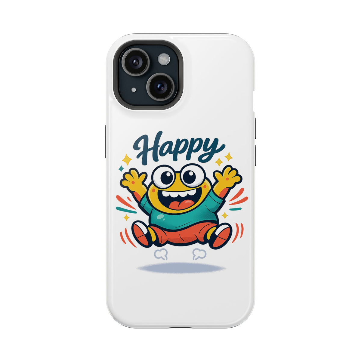 Happy Monster Magnetic Protective Phone Case White
