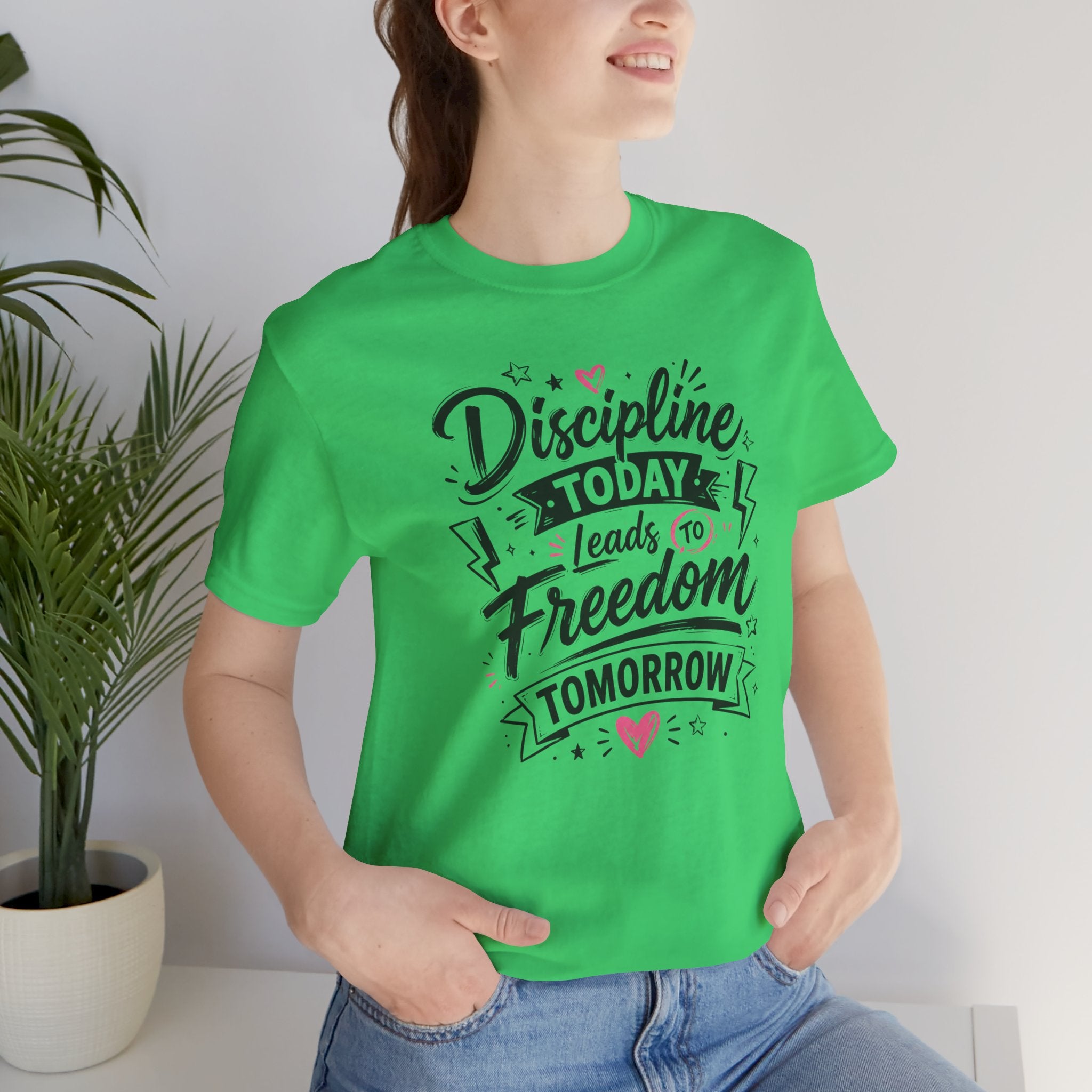 Discipline Today Leads to Freedom Tomorrow Tee — Motivational Fitness T-Shirt