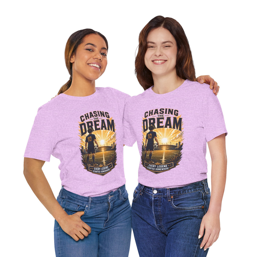 Soccer Tee — "Chasing the Dream" Inspirational Soccer Shirt