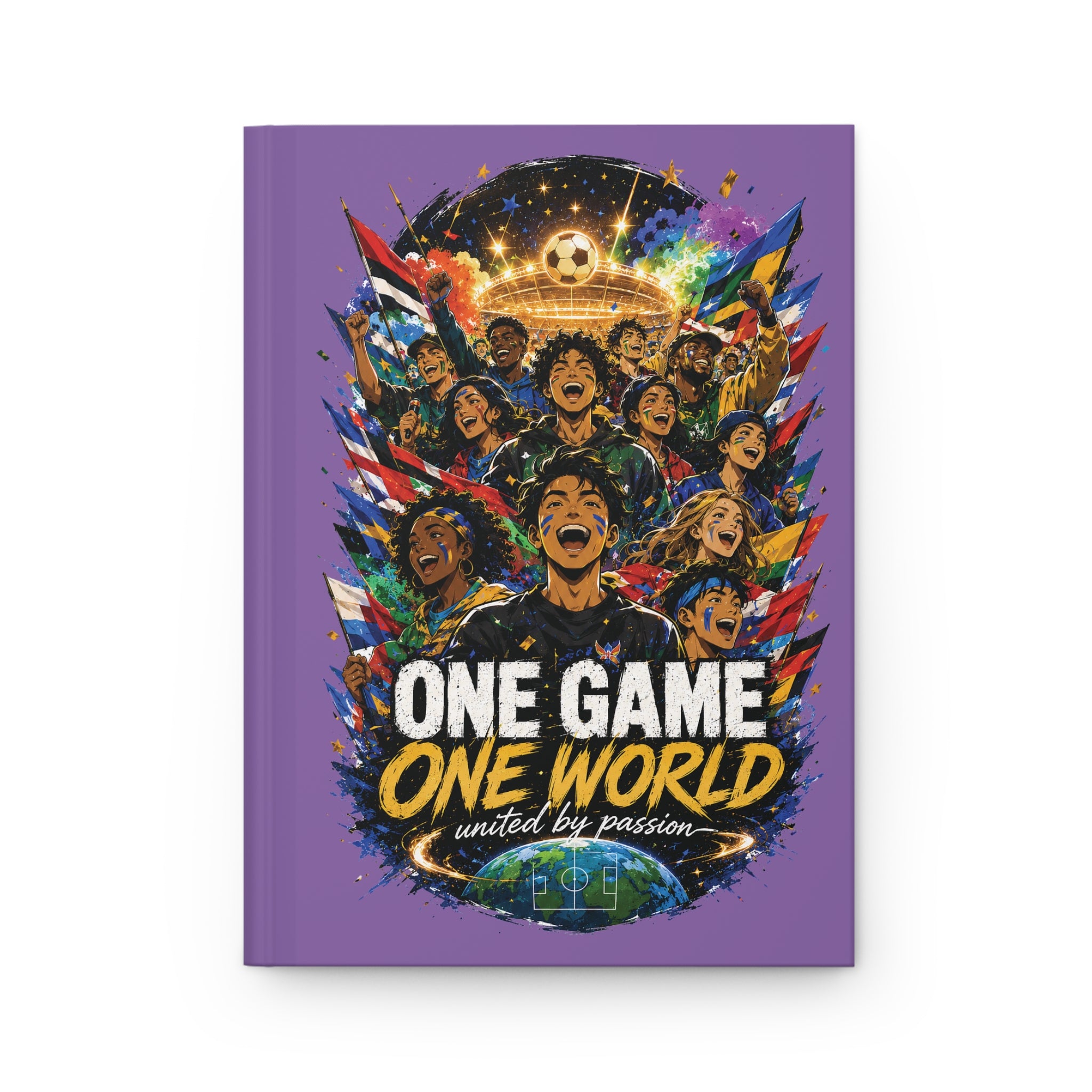 Soccer Journal — "One Game One World" Personalized Hardcover Notebook