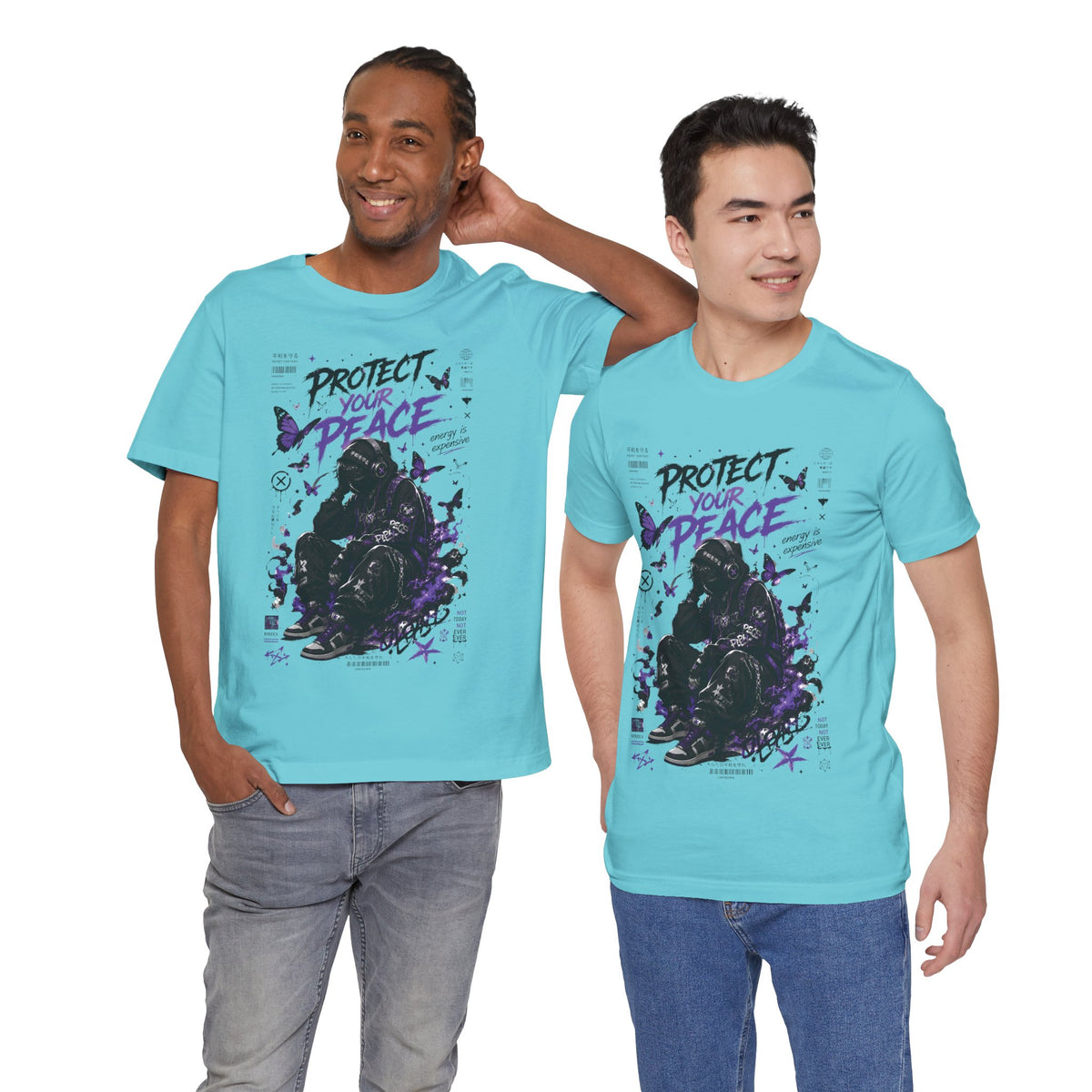 Protect Your Peace Gothic Butterfly Graphic T Shirt