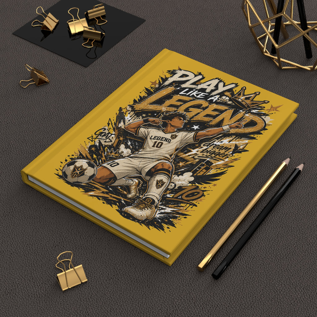 Play Like a Legend Soccer Hardcover Journal — Personalized "Your Name" #10