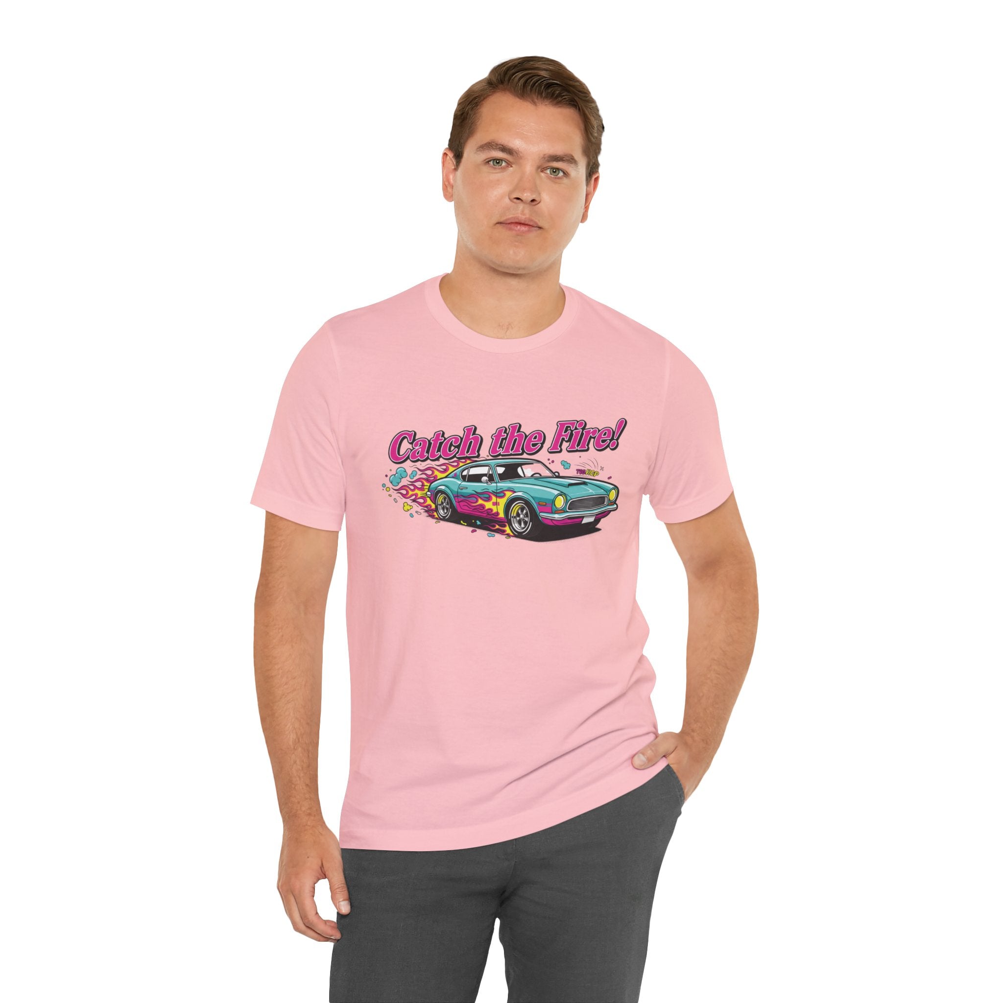 Catch the Fire Vintage Muscle Car Graphic T Shirt