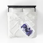 Velveteen Plush Blanket — Cosmic Astronaut 'Your Mind Creates Reality' Soft Throw