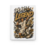 Play Like a Legend Hardcover Journal – Personalized Soccer Player Number Notebook