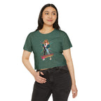 Women’s Festival Crop Top — “I’m Unstoppable!” Retro 80s Empowerment Tee
