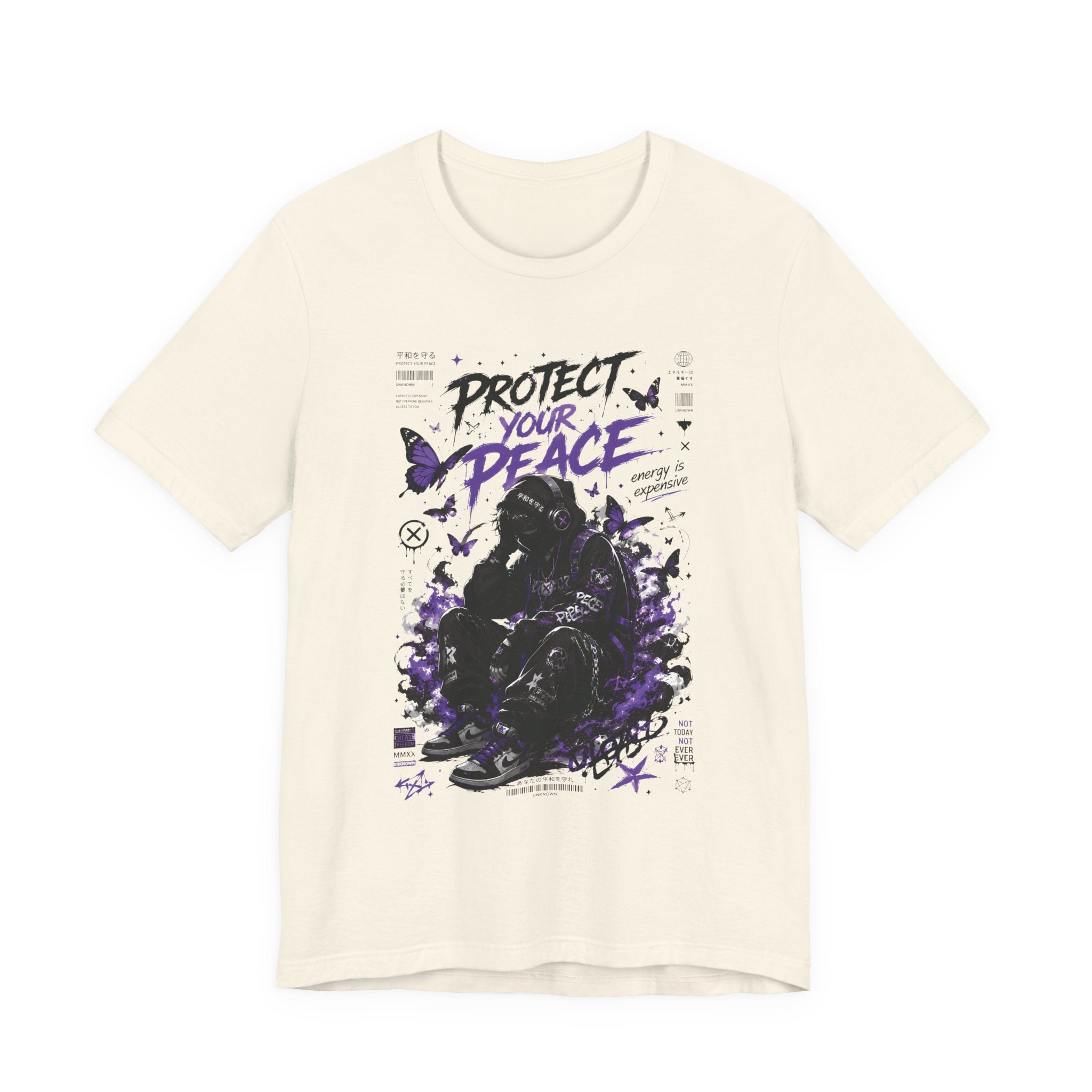 Protect Your Peace T-Shirt — Gothic Butterfly Graphic Tee