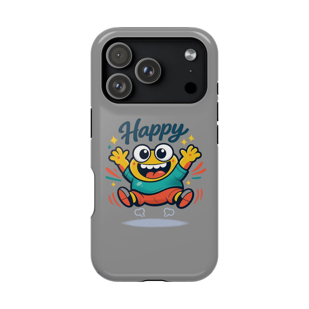 Happy Monster Magnetic Protective Phone Case Gray