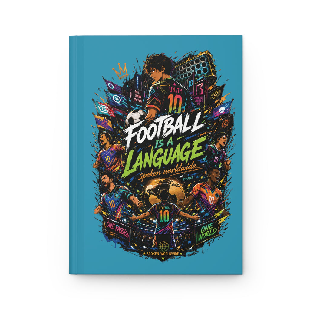 Football Is a Language Hardcover Journal — Personalized Soccer Notebook with Number 10