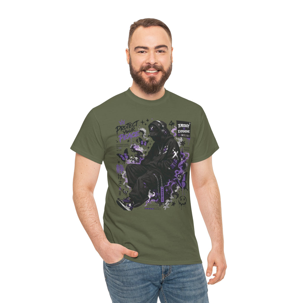 Peacekeeper Anime Graphic Tee — Purple Aesthetic Streetwear