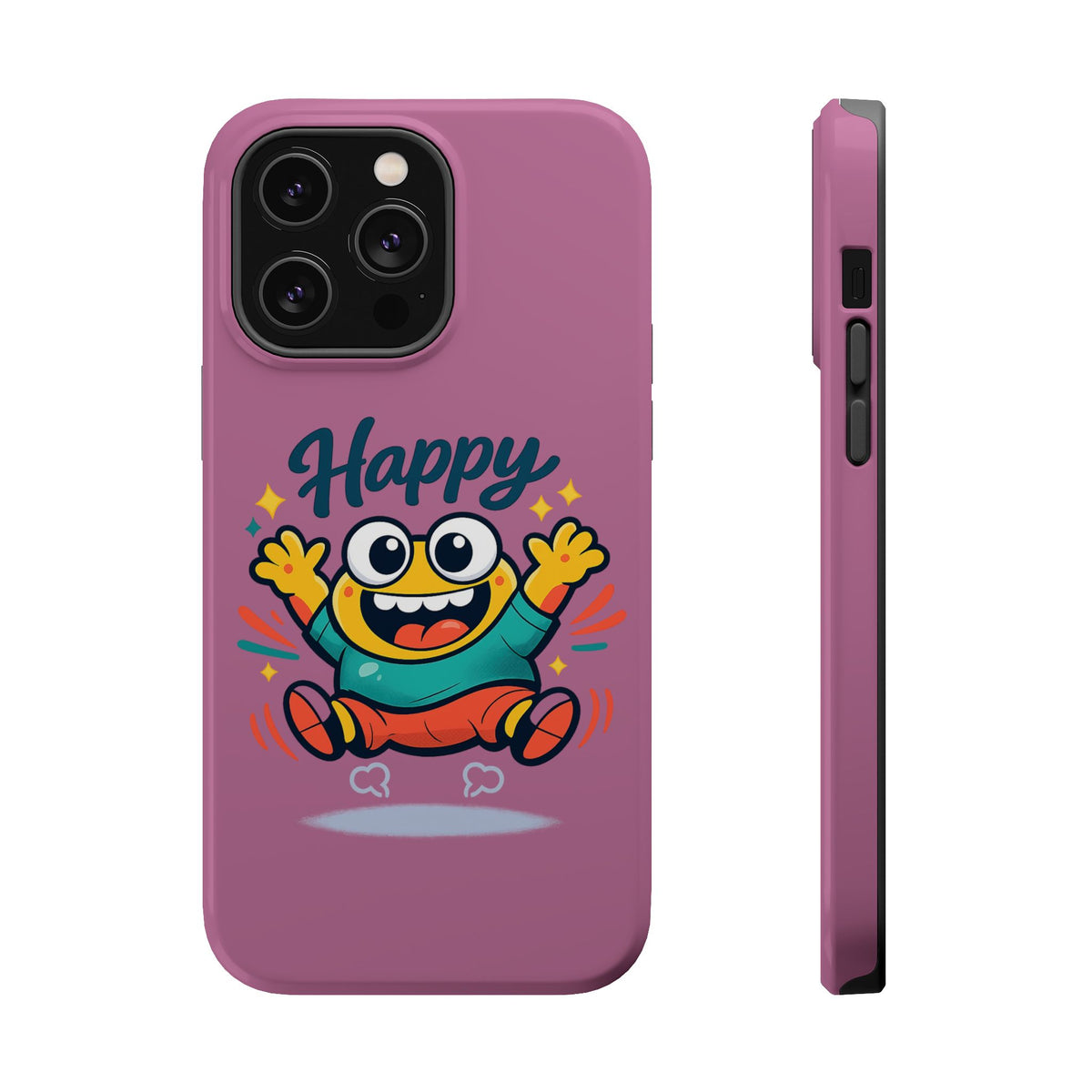 Happy Monster Magnetic Protective Phone Case Pink