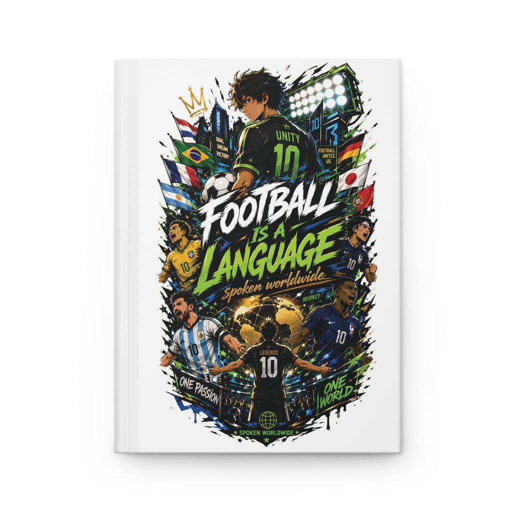 Football Is a Language Hardcover Journal — Soccer Fan Notebook