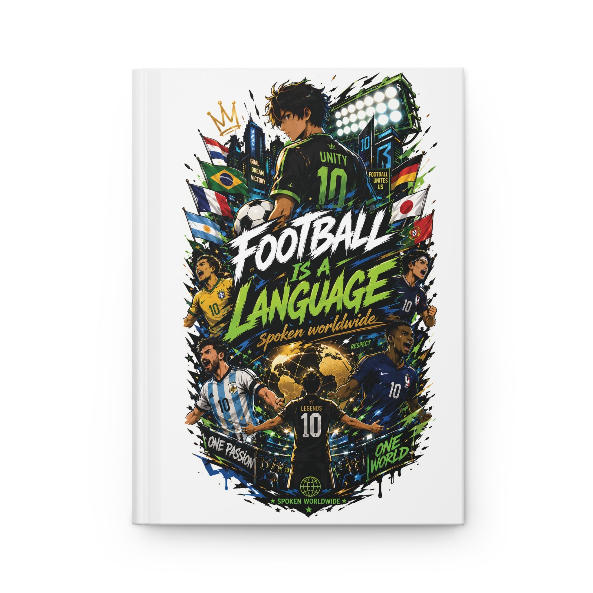 Football Is a Language Hardcover Journal — Soccer Fan Notebook