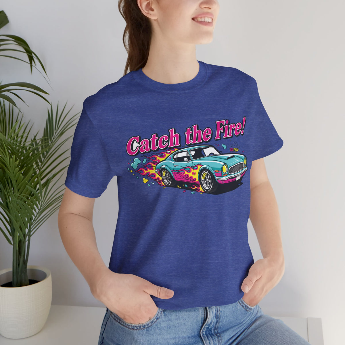 Catch the Fire Vintage Muscle Car Graphic T Shirt