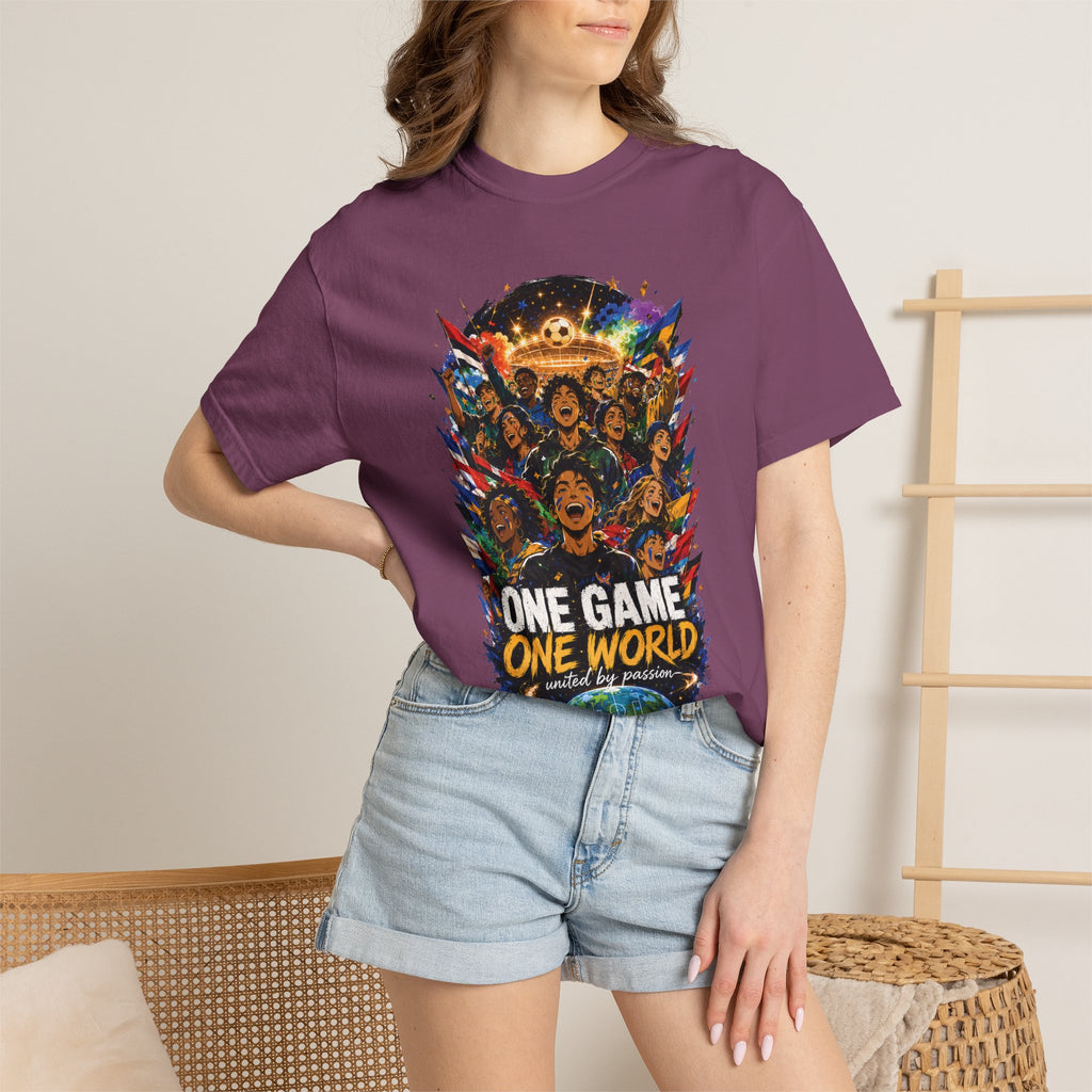 One Game One World Soccer T Shirt International Football Graphic Tee