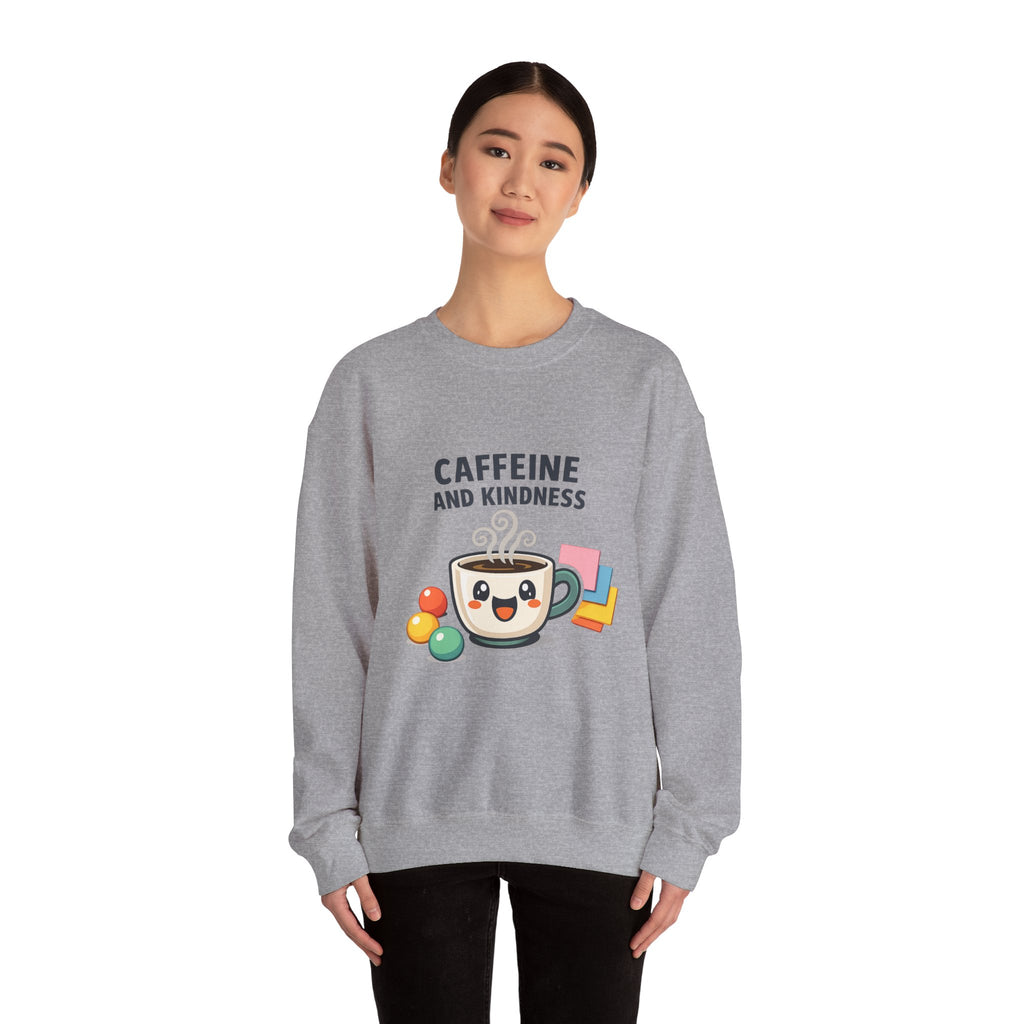 Caffeine and Kindness Sweatshirt | office humor, coffee fuel