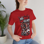 No Risk No Glory Soccer T-Shirt — Dynamic Football Player Graphic Tee