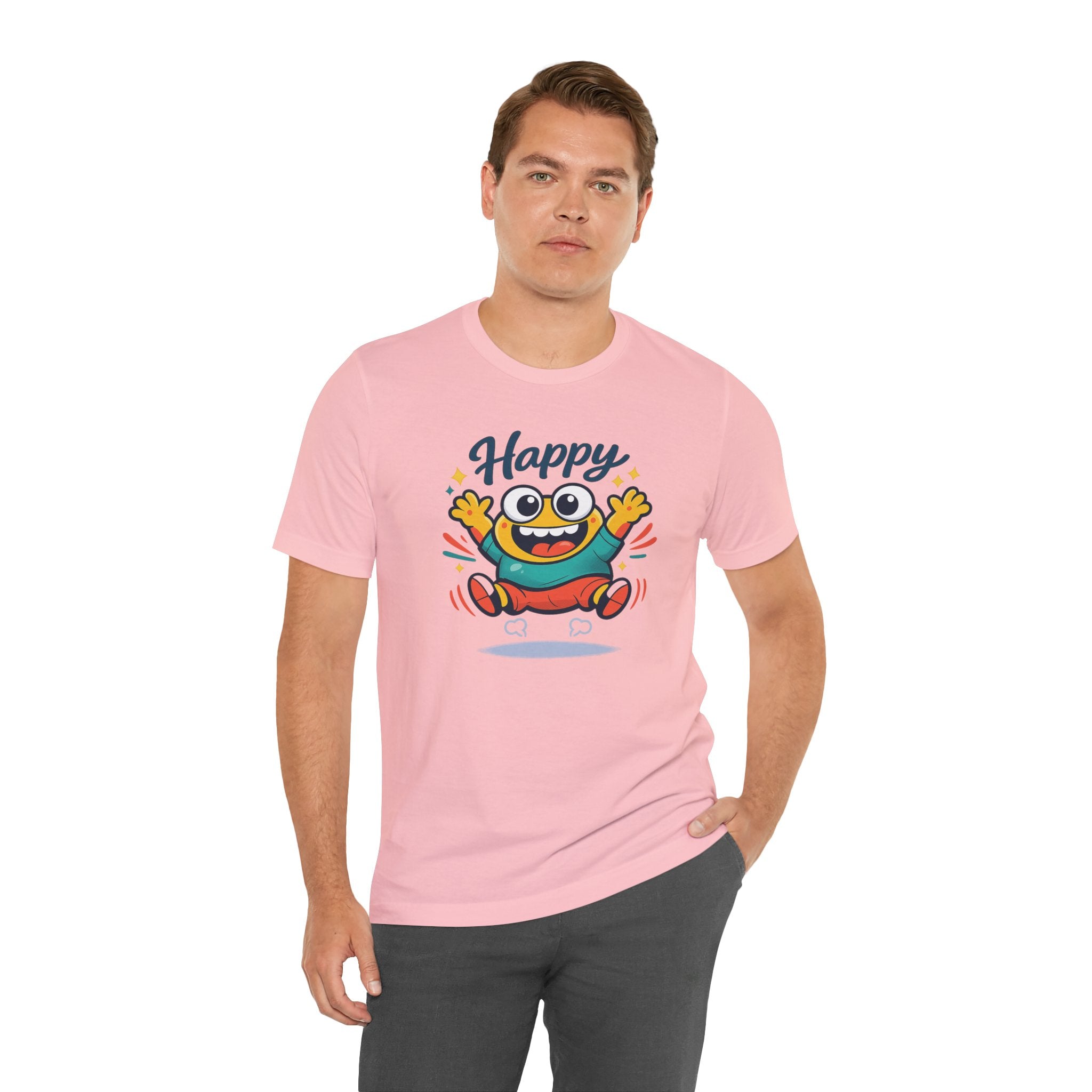 Happy Mood Blob Tee | kawaii minimal, thick outline emoji cartoon