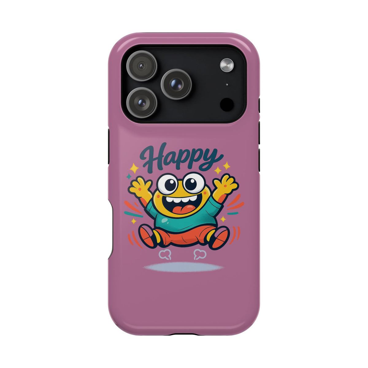 Happy Monster Magnetic Protective Phone Case Pink