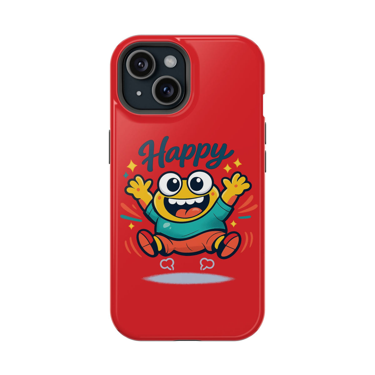 Happy Monster Magnetic Protective Phone Case Red