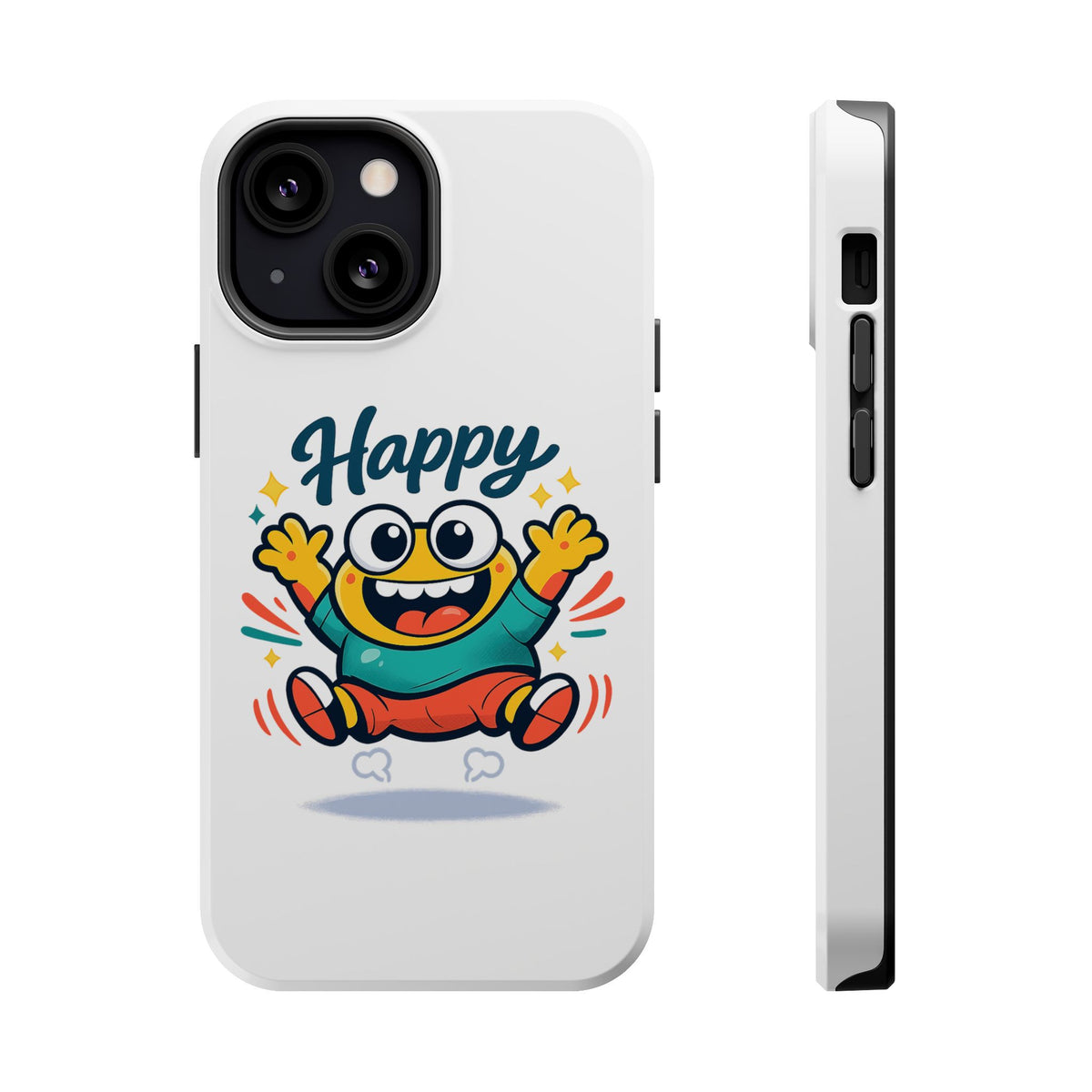 Happy Monster Magnetic Protective Phone Case White
