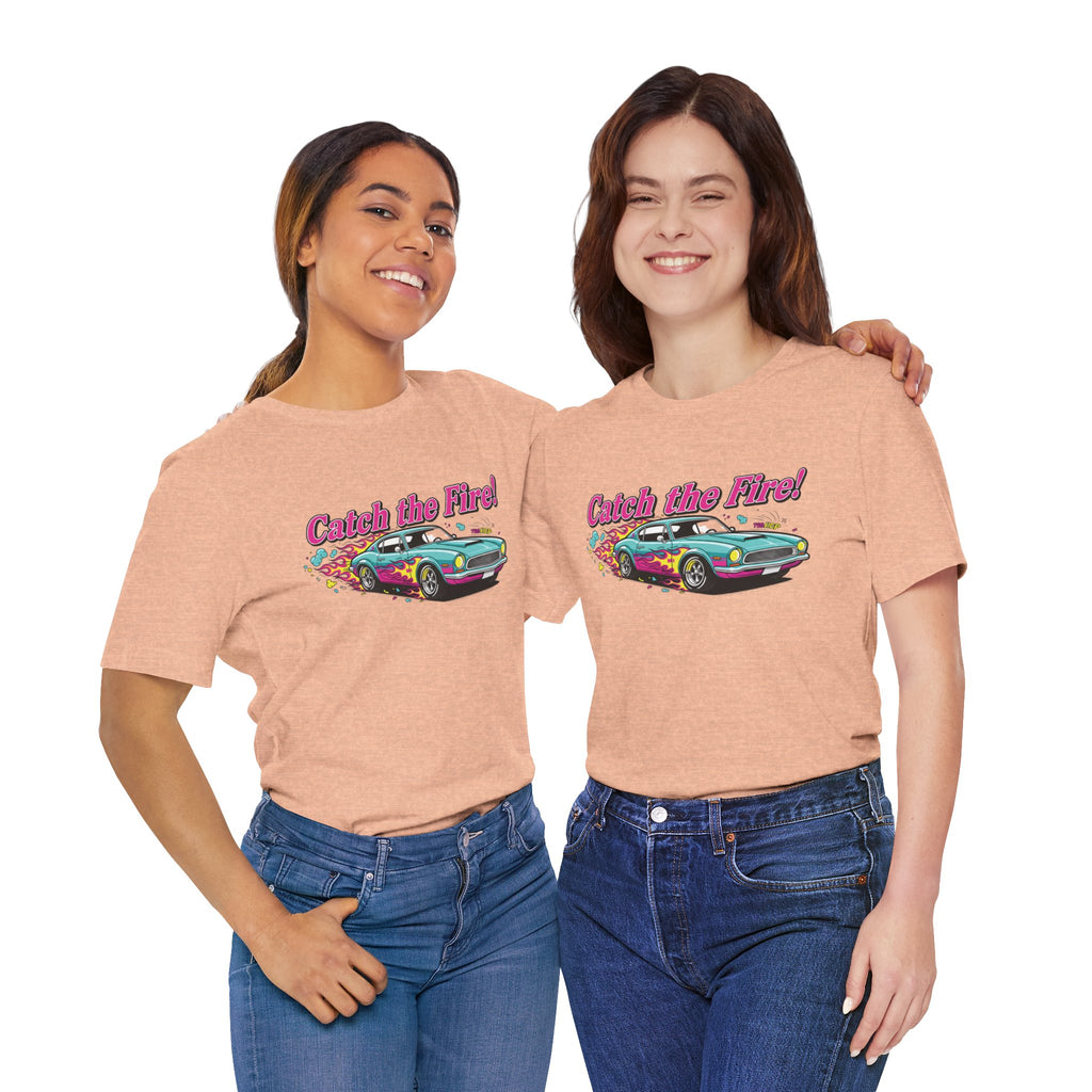 Catch the Fire Vintage Muscle Car Graphic T Shirt