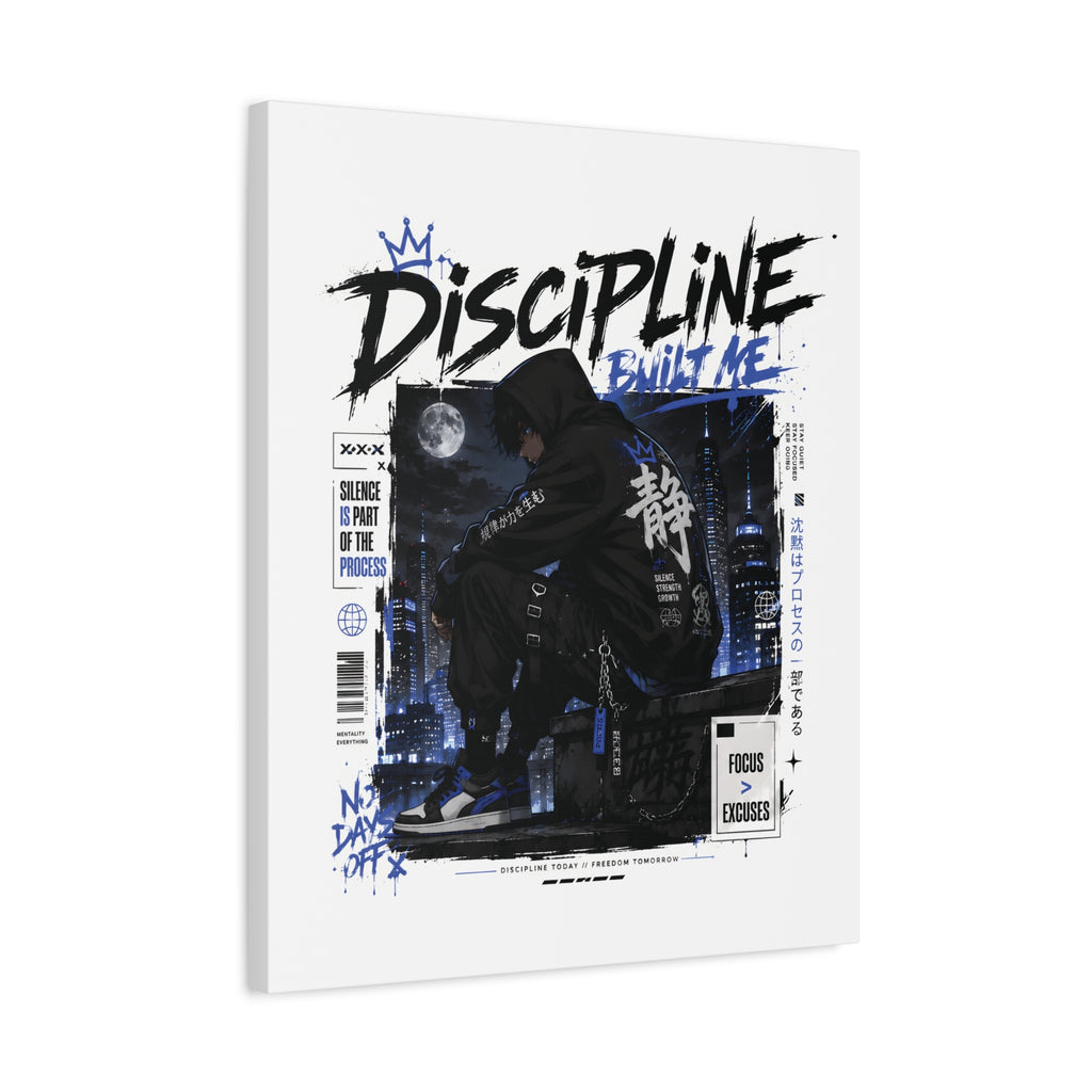 Discipline Built Me Street Art Canvas Wall Art