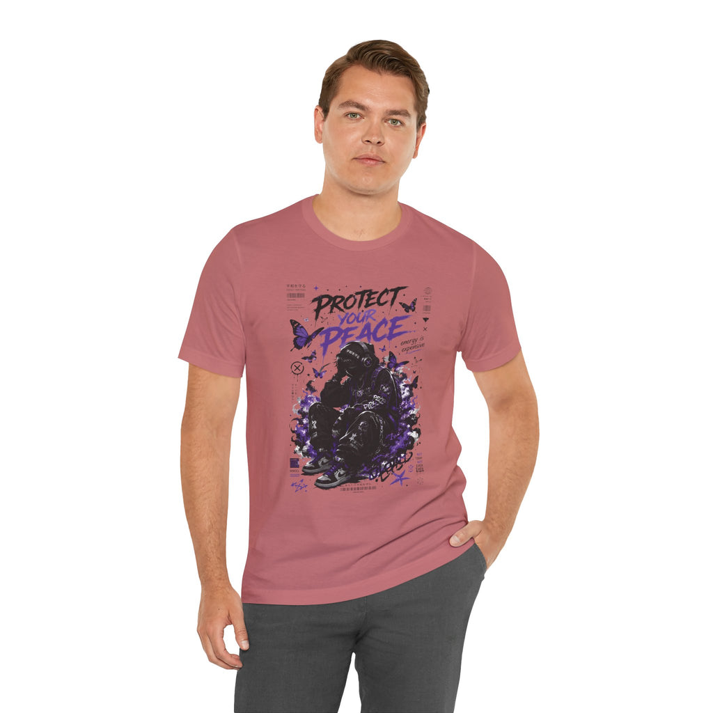 Protect Your Peace T-Shirt — Gothic Butterfly Graphic Tee