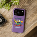 Happy Monster Magnetic Protective Phone Case Purple
