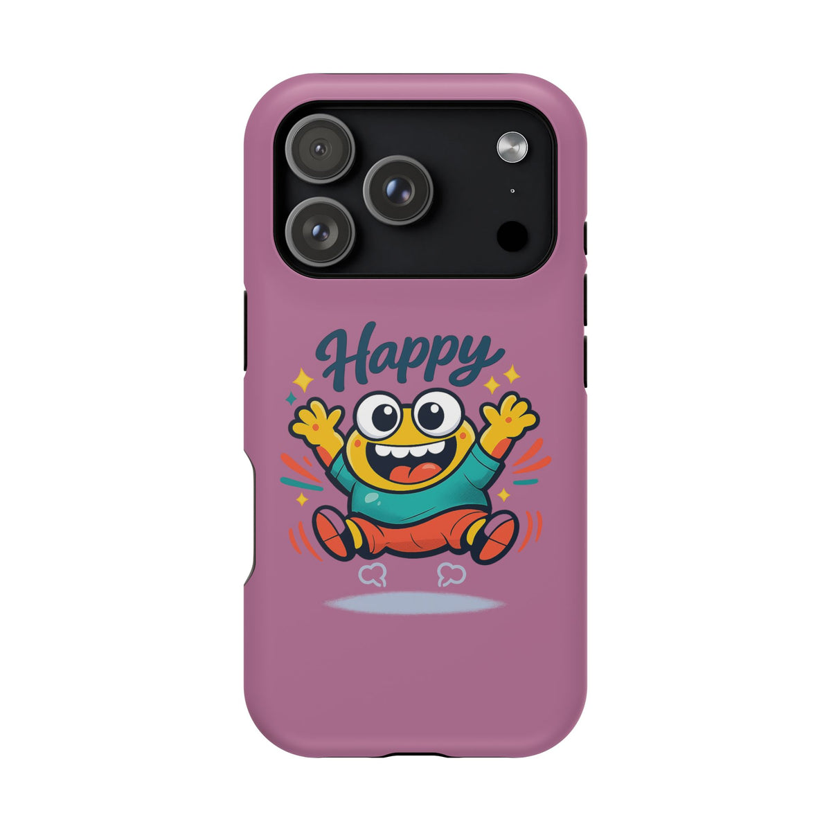 Happy Monster Magnetic Protective Phone Case Pink