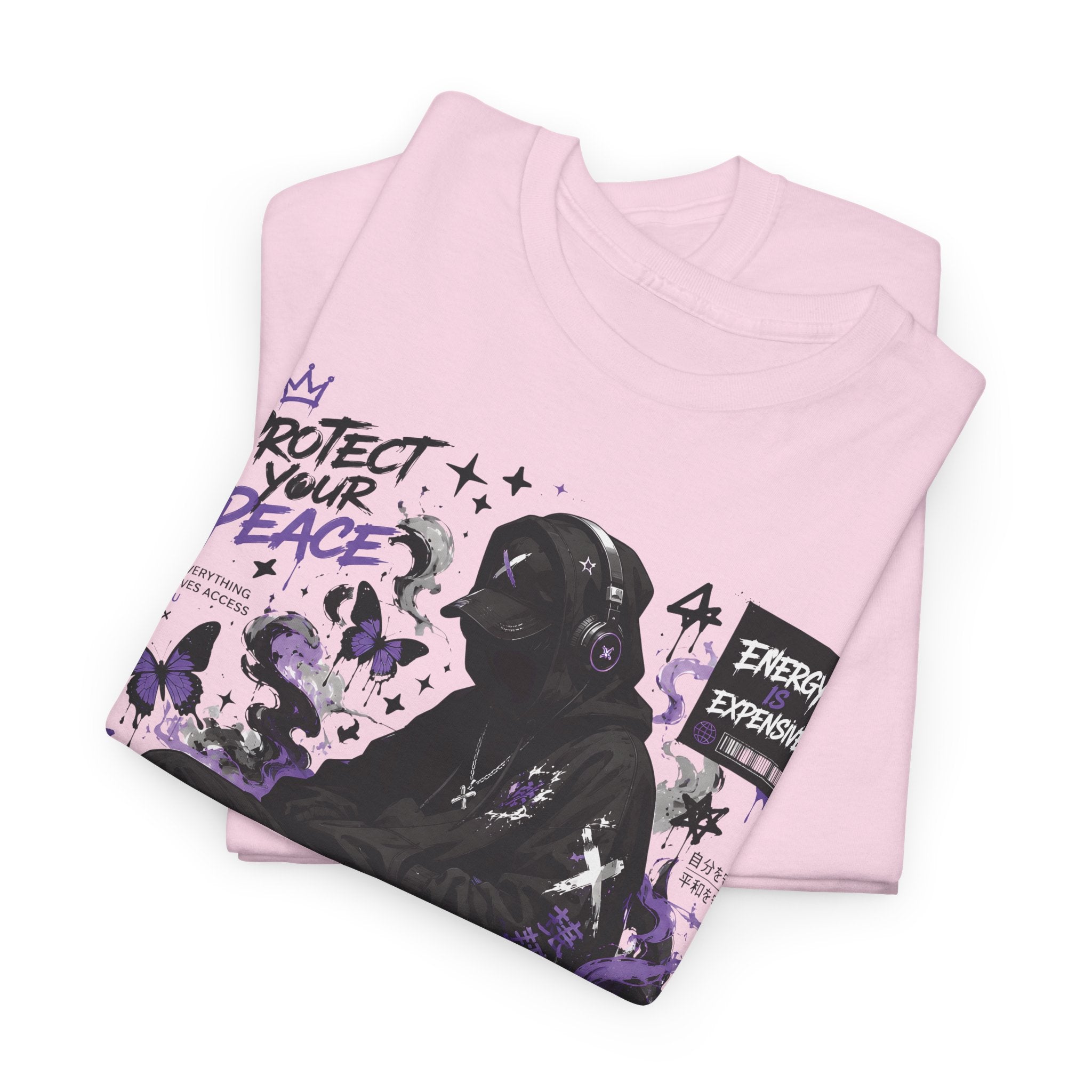 Peacekeeper Anime Graphic Tee — Purple Aesthetic Streetwear